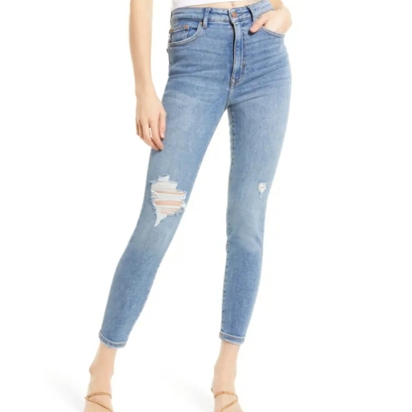 Lovers + Friends Denim - Lovers + Friends  Mason Ripped High Waist Skinny Jeans Sz 29